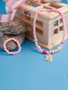 Jewelz Unicorn Artificial Beads Beaded Necklace & Bracelet Set