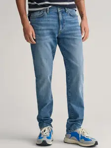 Gant Men Washed Slim Fit Mid-Rise Jeans