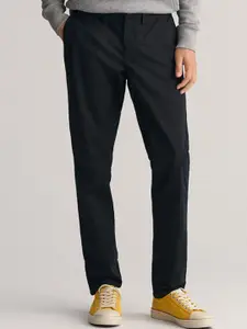 GANT Men Mid-Rise Slim Fit Twill Trouser