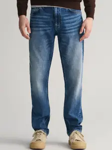 GANT Men Slim Fit Mid-Rise Heavy Fade Stretchable Jeans