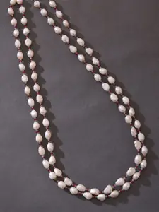 JAYPORE Layered Pearls Minimal Necklace