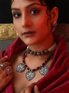 JAYPORE Silver-Plated Necklace