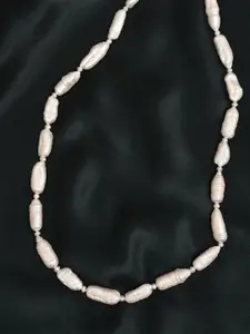 JAYPORE Silver-Plated Pearls Studded Necklace