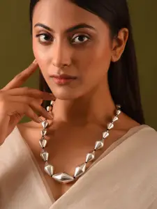 JAYPORE Silver-Plated Minimal Necklace