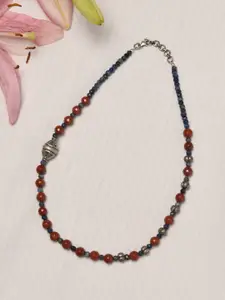 JAYPORE Silver-Plated Carnelian Necklace