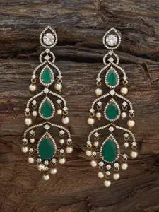 Kushal's Fashion Jewellery Victorian Plated Classic Zircon Drop Earrings