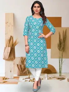 KETAKI FASHION Ethnic Motifs Printed Round Neck Straight Kurta