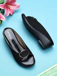 TRASE Women Wedge Peep Toes with Buckles