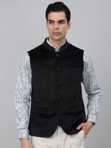 Cantabil Mandarin Collar Single-Breasted Slim Fit Nehru Jacket