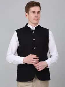 Cantabil Mandarin Collar Single-Breasted Slim Fit Nehru Jacket