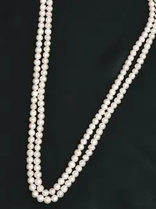 JAYPORE Silver-Plated Pearls Beaded Necklace
