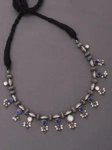 JAYPORE Kundan Silver-Plated Necklace