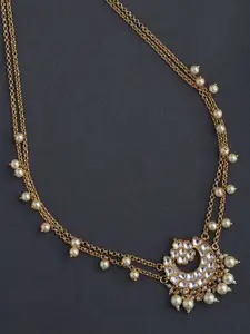 JAYPORE Gold-Plated Kundan Studded Necklace
