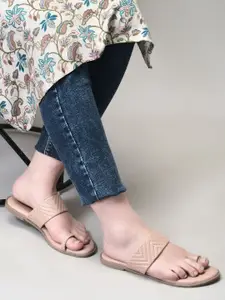 DressBerry Women Woven Design One Toe Flats