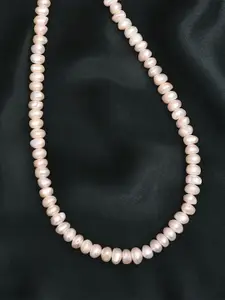 JAYPORE Silver-Plated Pearls Minimal Necklace