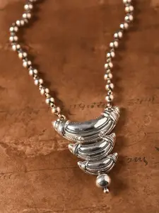 JAYPORE Silver Artificial Beads Necklace