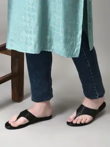 DressBerry Women Open Toe T-Strap  Flats