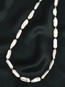 JAYPORE Silver-Plated Pearls Studded Necklace
