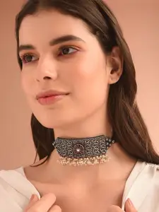 JAYPORE Silver-Plated Necklace