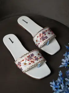 Anouk Women Woven Design Open Toe Flats