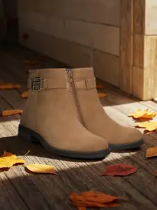 BAGATT Women Casual Block-Heeled Regular Boots