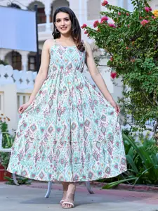 ao services Women Ikat Printed Maxi Dress