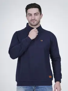 Polo Plus Men Printed Mock Collar Sweatshirt