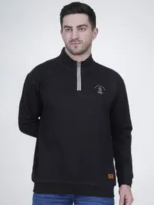 Polo Plus Men Mock Collar Printed Sweatshirt