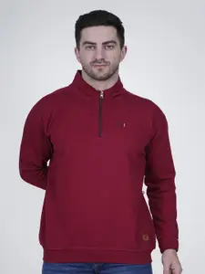 Polo Plus Men Mock Collar Printed Sweatshirt