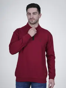 Polo Plus Men Printed Mock Collar Sweatshirt