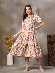 Stylum Women Tropical Print Fit & Flare Maxi Dress