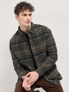 THE BEAR HOUSE Men Checked Cotton Relaxed Fit Casual Shirt