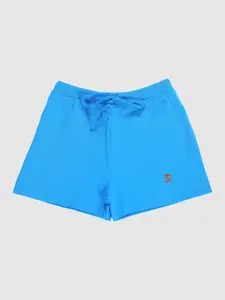 Bodycare Kids Girls Cotton Solid Light Firozi Shorts