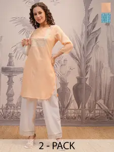 Vishudh Pack of 2 Women's Printed Kurtas