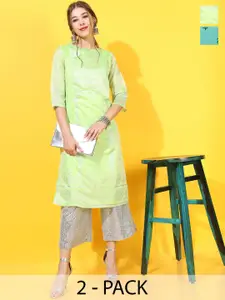 Vishudh Pack of 2 Women's Printed Kurtas