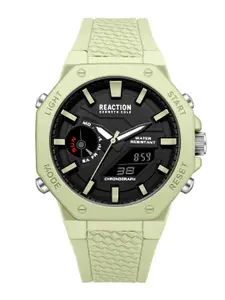 REACTION KENNETH COLE Men Round Dial & Silicon Straps Analogue Watch KRWGP0069103