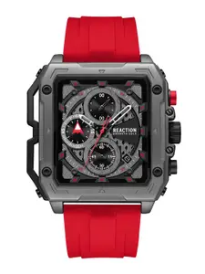 REACTION KENNETH COLE Men Skeleton Dial & Straps Reset Time Analogue Watch KRWGO0070305