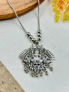 NAMAN ARTS Silver-Plated Lakshmi Maa Shaped Pendants