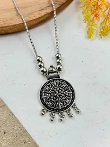 NAMAN ARTS Silver Plated Oxidized Necklace