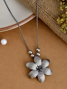 NAMAN ARTS Silver Plated Oxidised Necklace