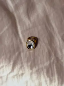 Niska Gold-Plated Kundan Stone Studded Finger Ring