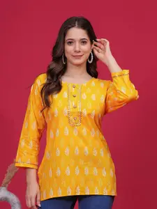 MF ERA Women Floral Printed Pure Cotton Kurti