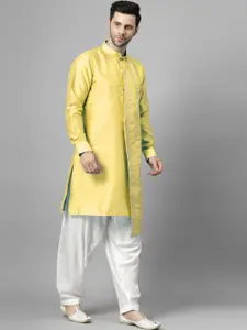 Utsav Fashion Stand Collar Asymmetric Kurta With Pyjama