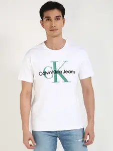 Calvin Klein Jeans Men Typography Printed Round Neck Cotton T-shirt