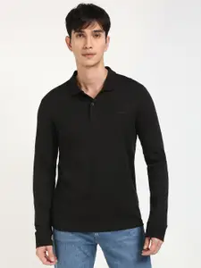 Calvin Klein Jeans Men Solid Polo Collar Cotton T-shirt