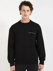 Calvin Klein Jeans Men Round Neck Pure Cotton Sweatshirt
