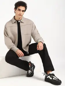 Calvin Klein Jeans Men Shirt Collar Pure Cotton Sweatshirt