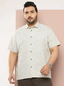 Thomas Scott Plus Size Premium Floral Printed Pure Cotton Casual Shirt