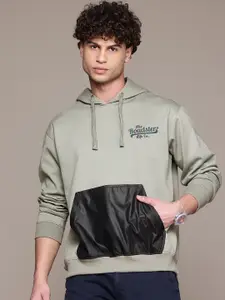 Roadster Men Colourblocked Hooded Sweatshirt