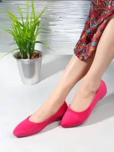 DressBerry Women Textured Ballerinas Flats